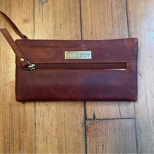 Valenchi Brown Leather RFOD Blocking Wallet